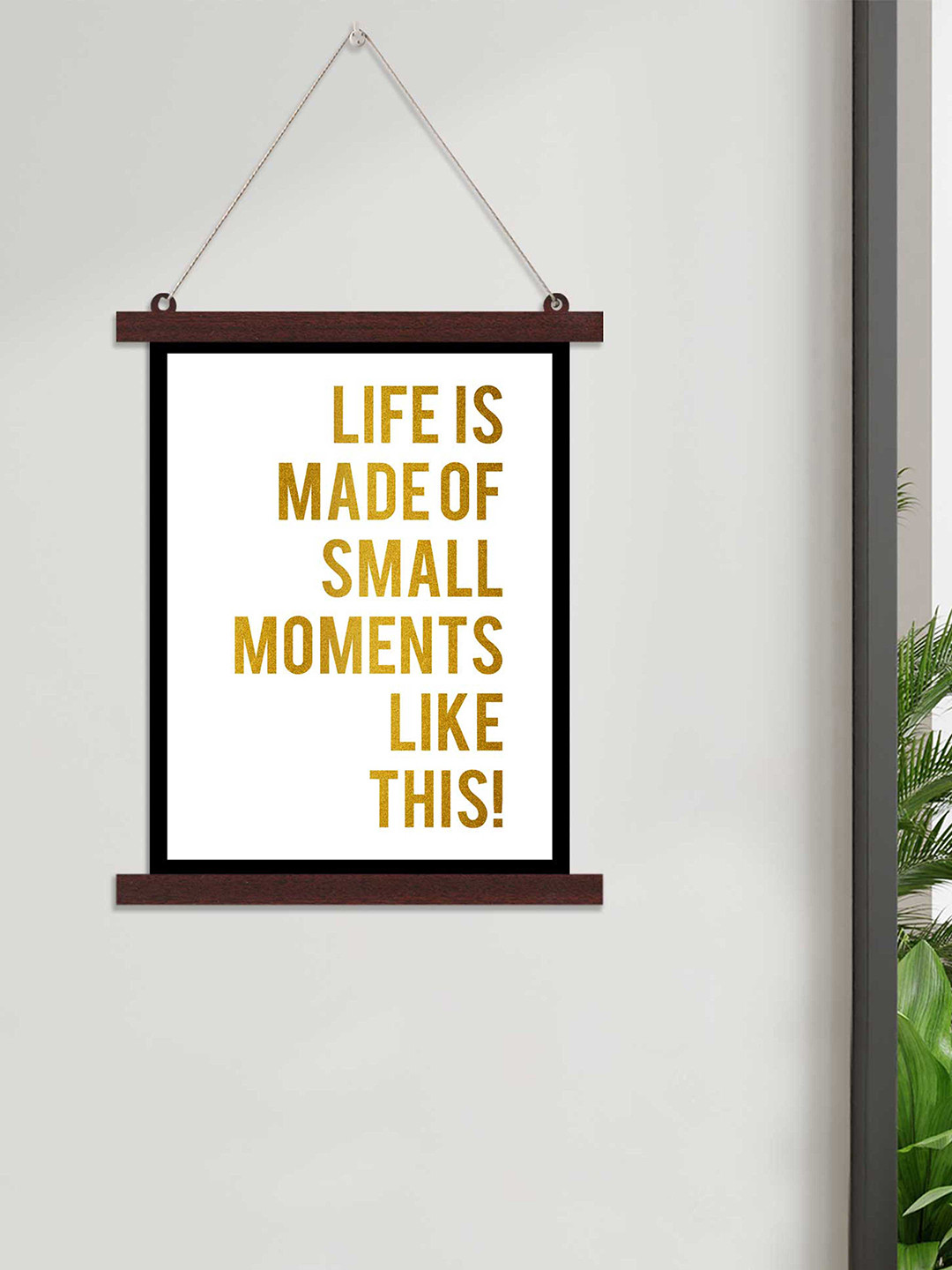 

Art Street White & Gold-Coloured Motivational Quotes Canvas Wall Art