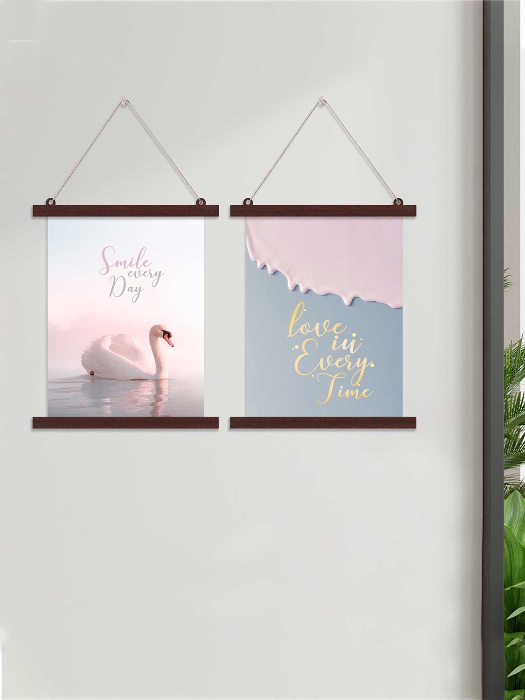 

Art Street Set of 2 Smile Every Day Hanging Canvas Painting, Multi