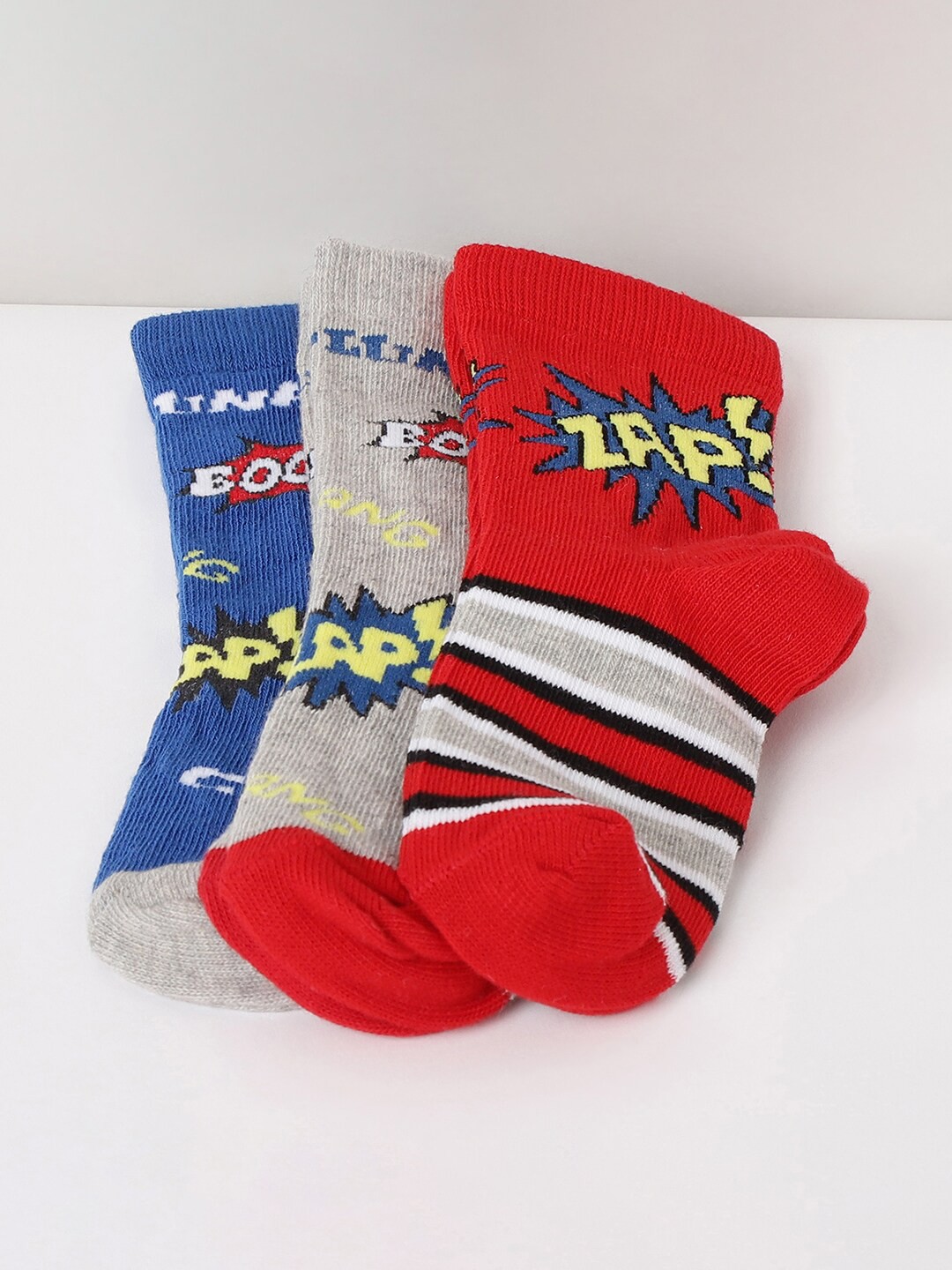 

max Boys Pack of 3 Assorted Ankle Length Cotton Socks