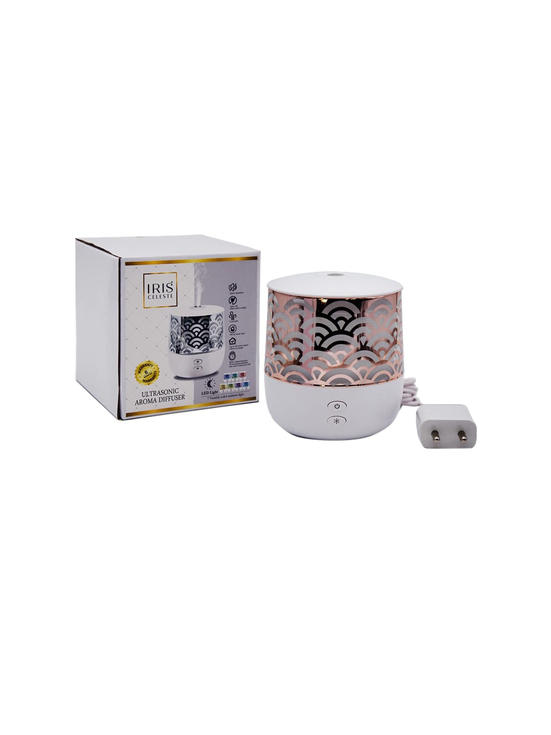

Iris White Ultrasonic Aroma Diffuser
