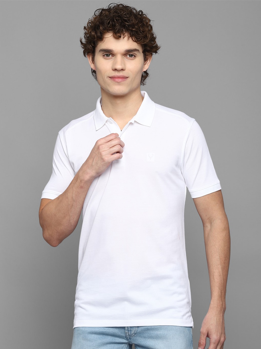 

Allen Solly Men White Polo Collar T-shirt