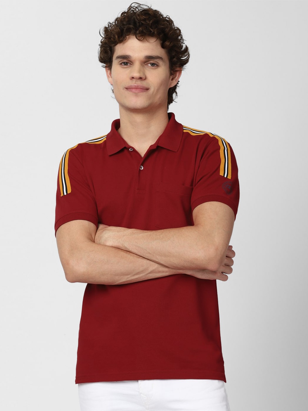 

Peter England Casuals Men Maroon Polo Collar T-shirt