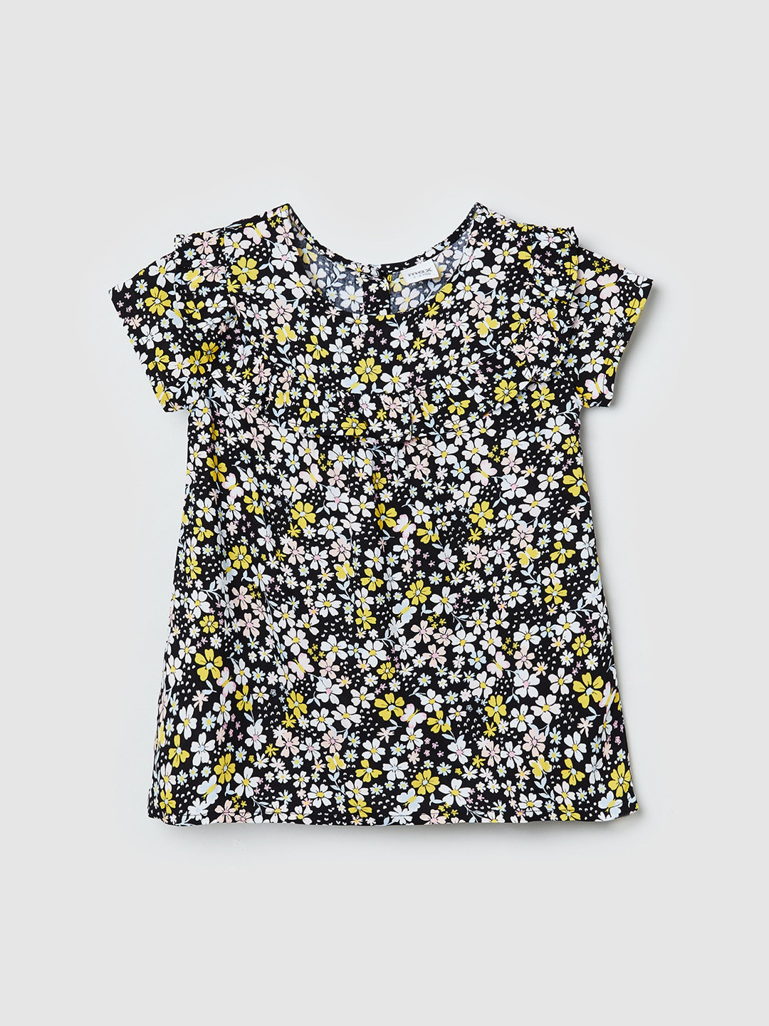 

max Black Floral Print Top