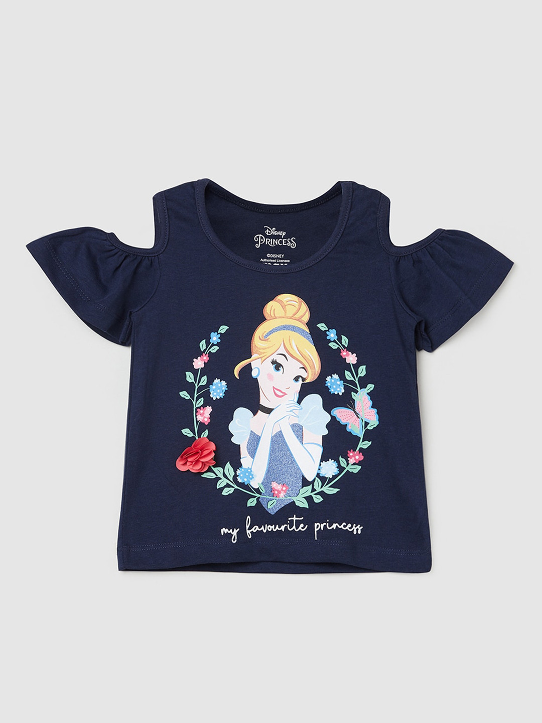 

max Navy Blue Print Top