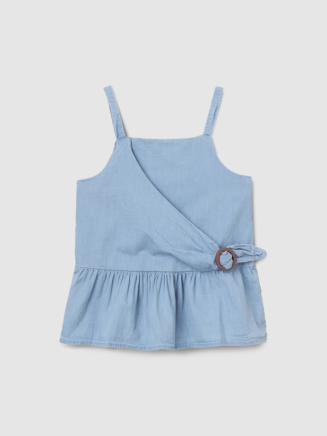 

max Girls Blue Cotton Regular Top