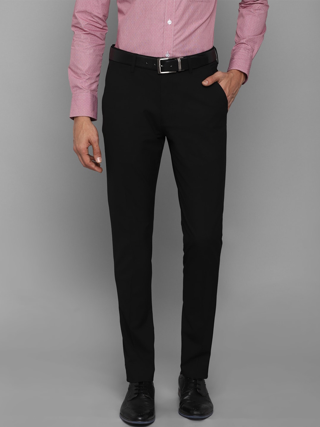 

Louis Philippe Men Black Slim Fit Trousers