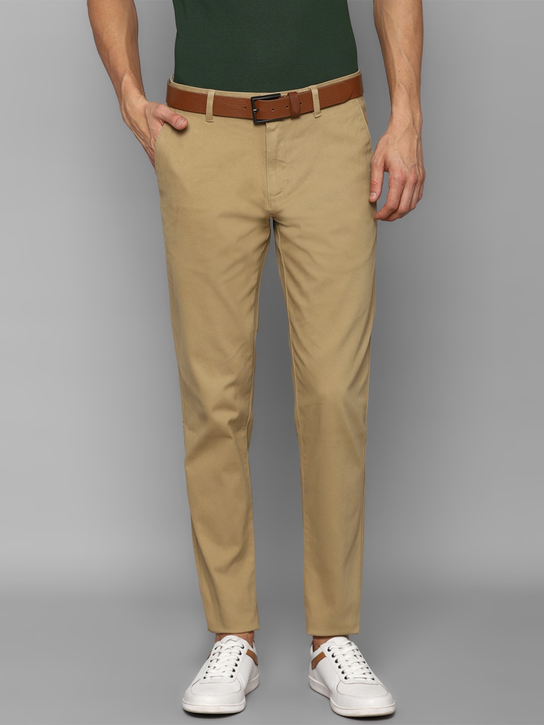 

Louis Philippe Sport Men Khaki Textured Trousers