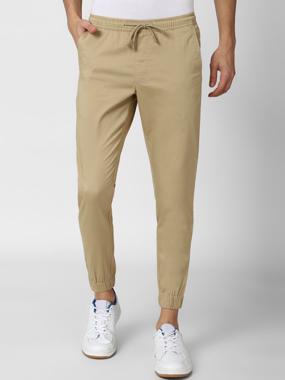 

Peter England Casuals Men Khaki Slim Fit Joggers Trousers