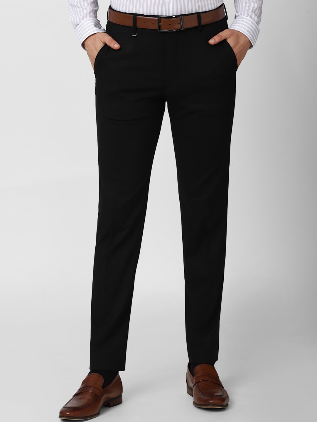 

Van Heusen Men Black Slim Fit Trousers