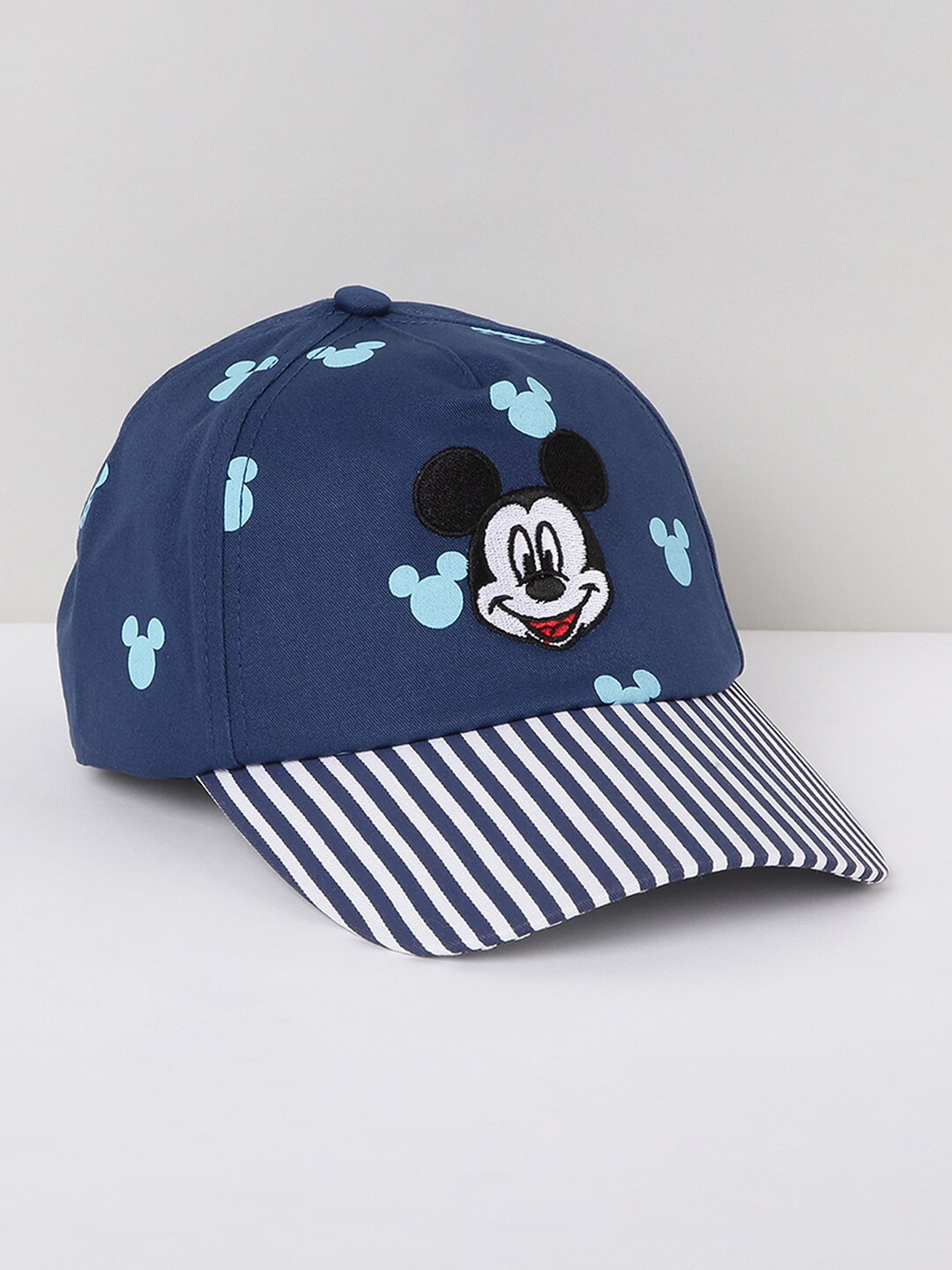 

max Boys Blue & White Printed Baseball Cap