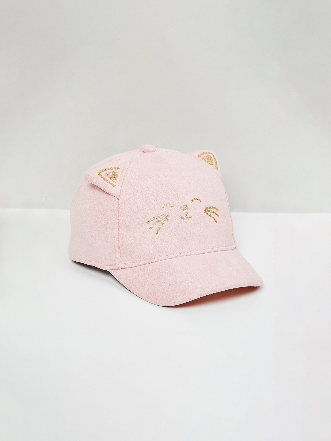 

max Girls Pink & Gold-Toned Printed Casual Baseball Cap