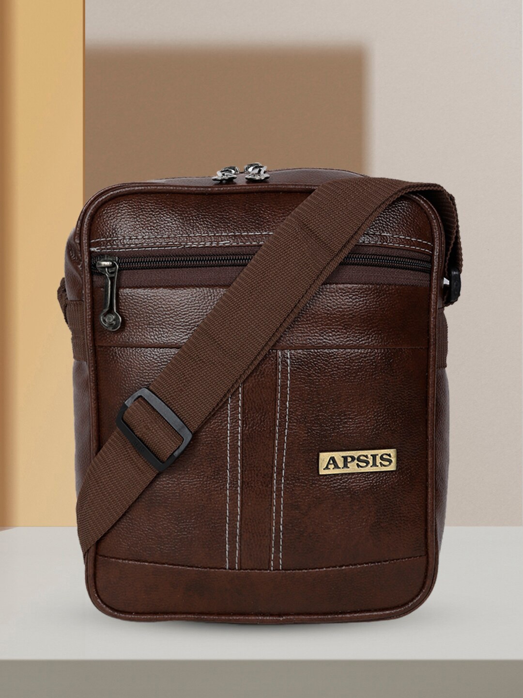 

Apsis Unisex Brown Messenger Bag