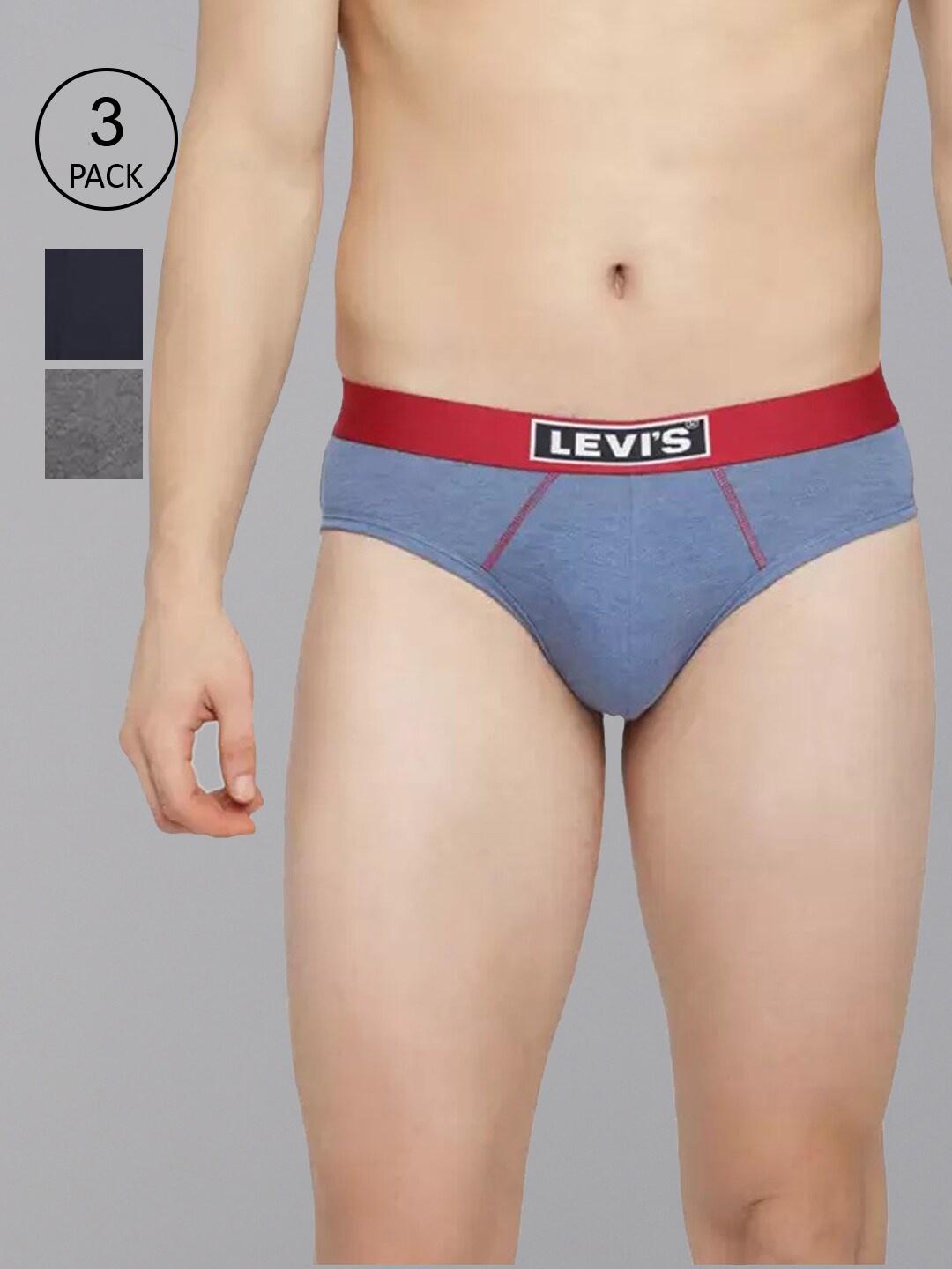 

Levis Men Pack of 2 Assorted Smartskin Technology Cotton Sigma Briefs #035