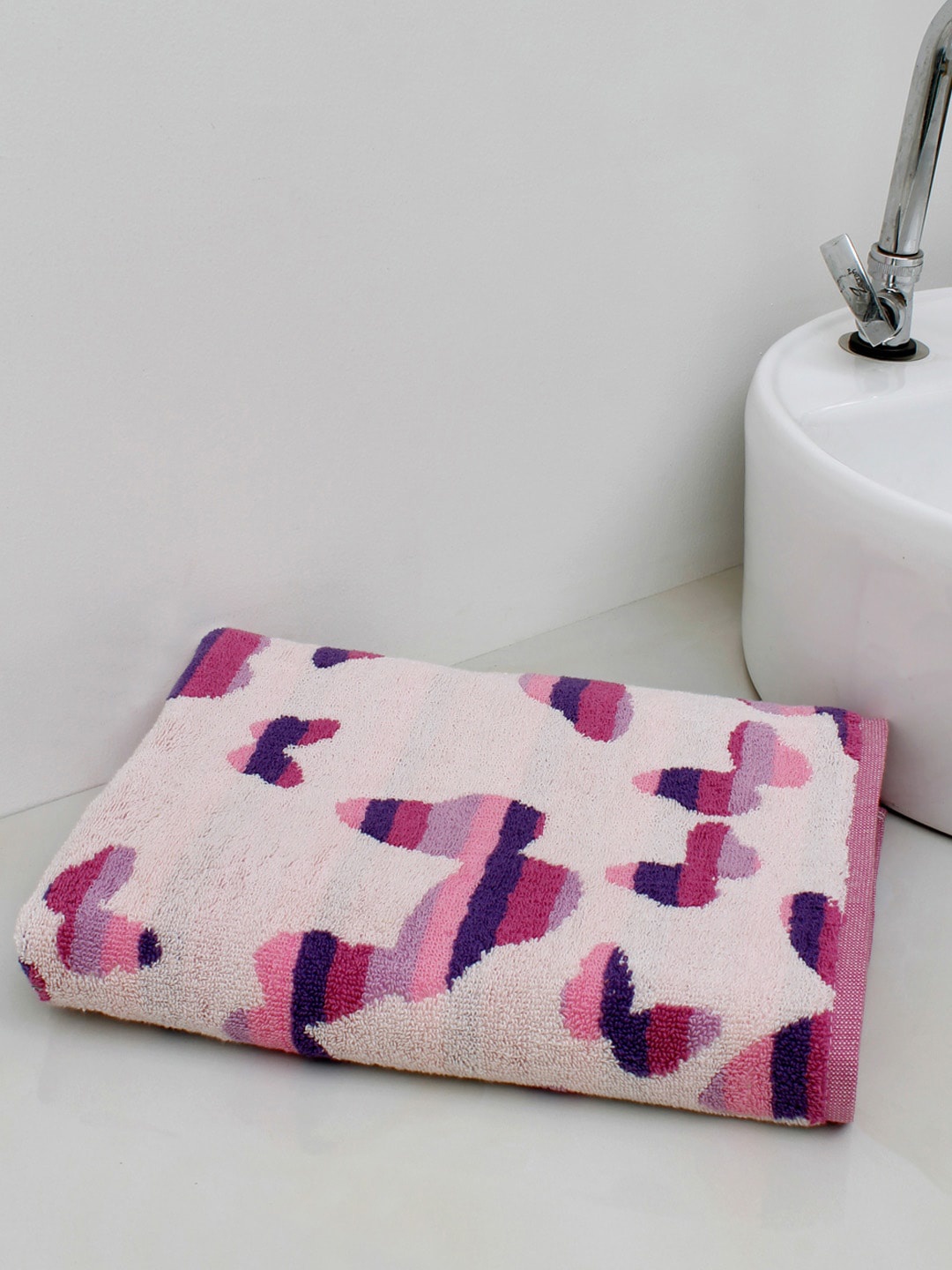 

AVI Living Kids Pink & Purple Printed GSM 500 Cotton Towel