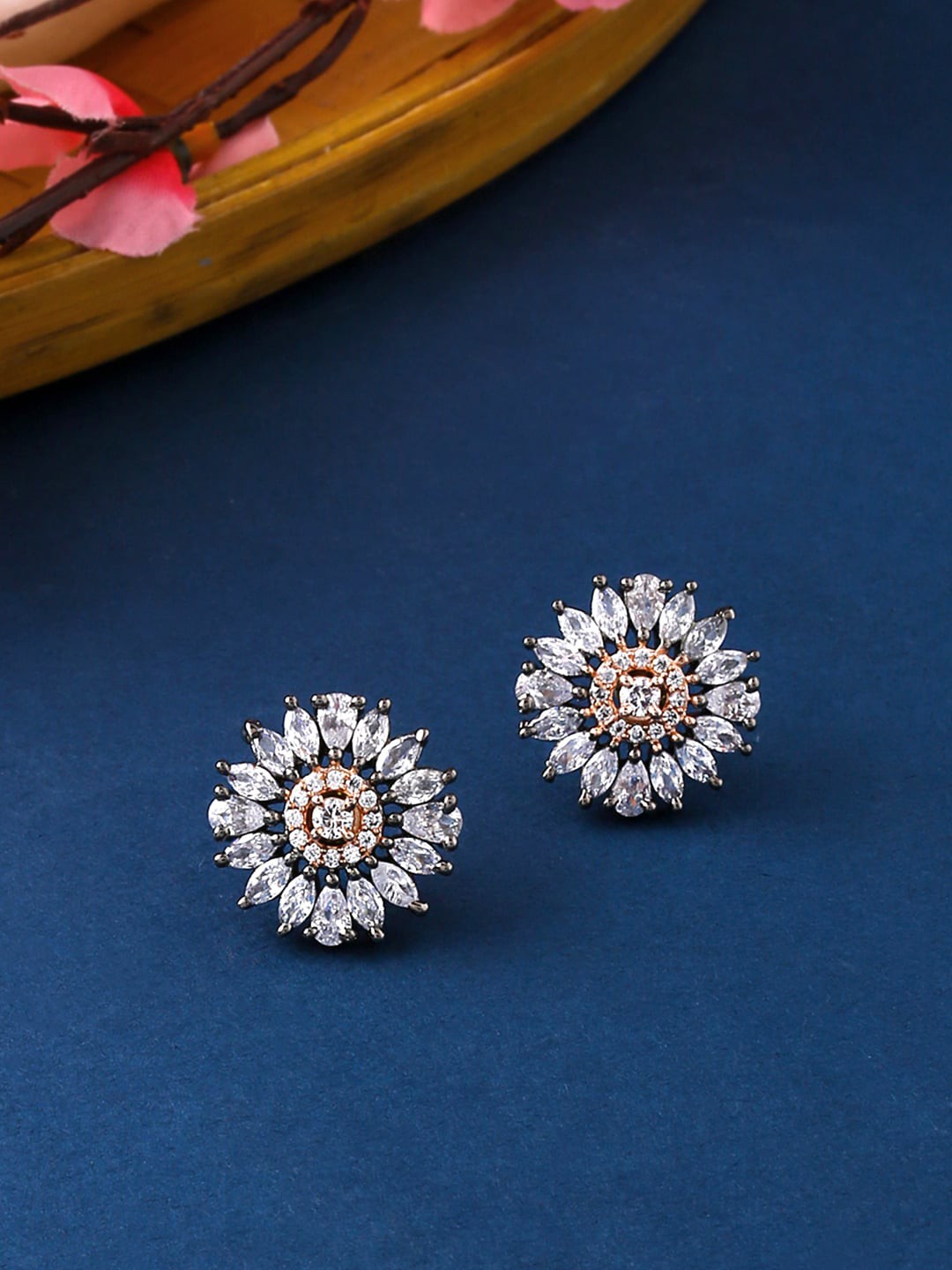 

Yellow Chimes White Contemporary Studs Earrings