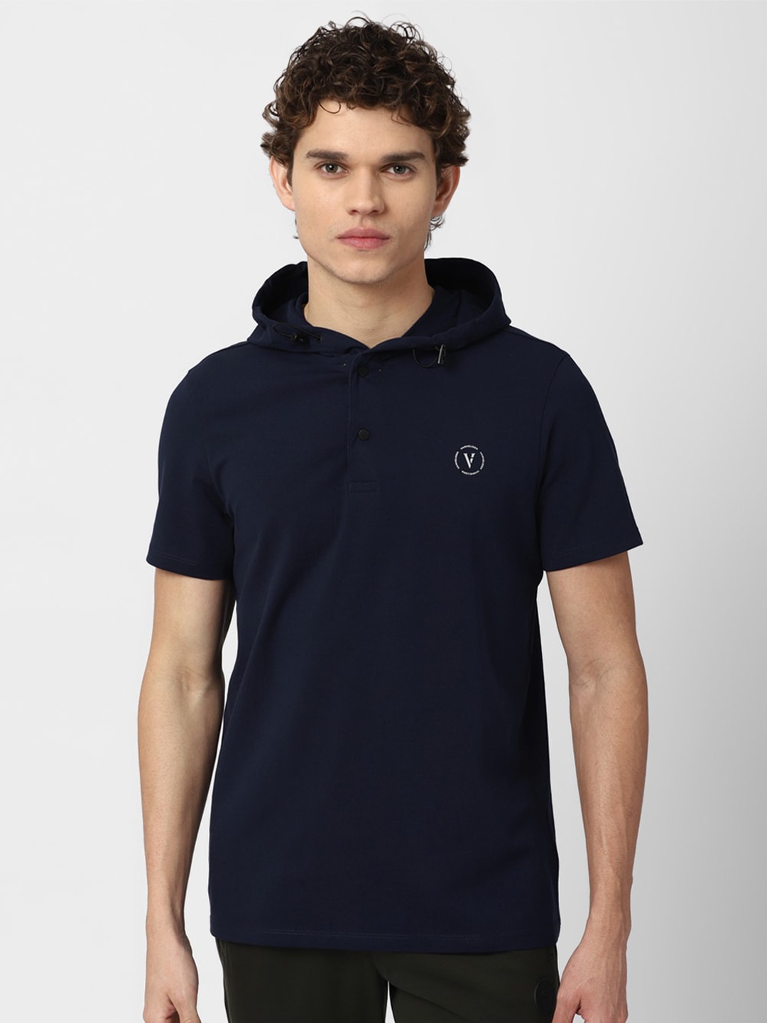 

Van Heusen Flex Men Navy Blue Polo Collar Slim Fit Yoga T-shirt