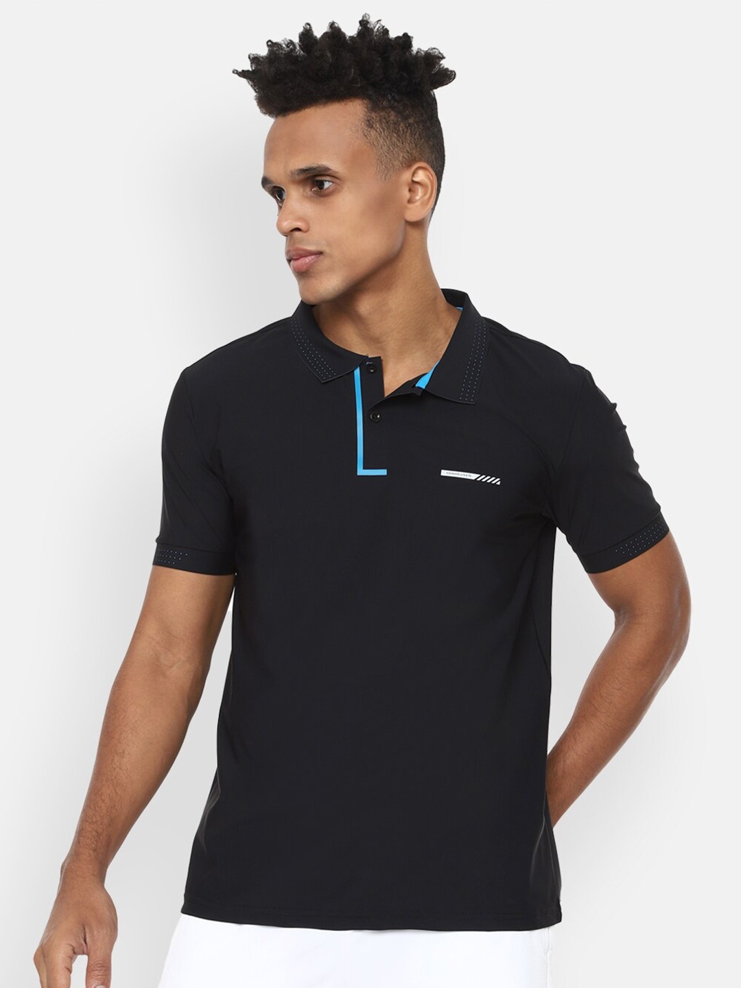 

Van Heusen Flex Polo Collar T-shirt, Black