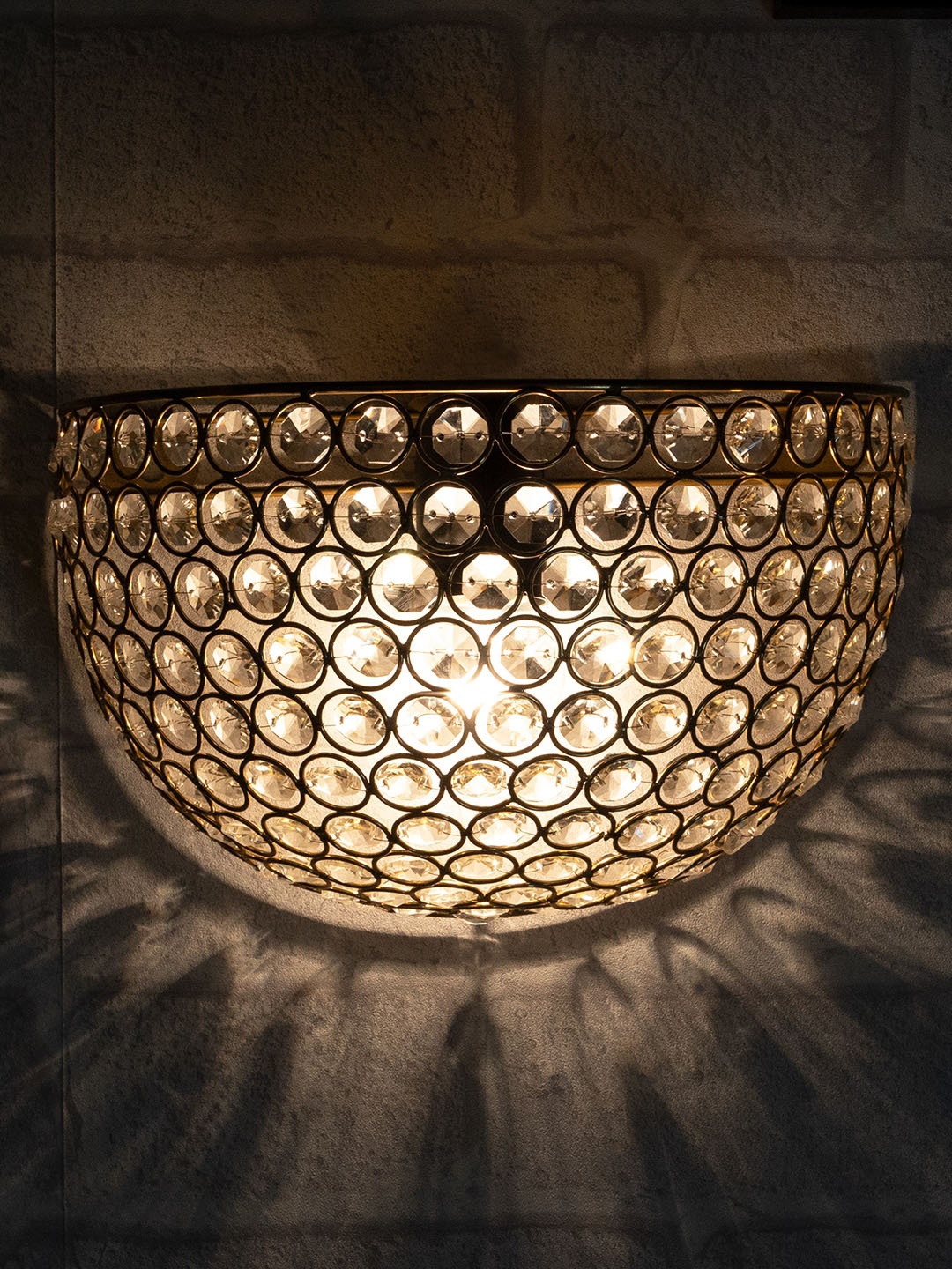 

Homesake Black Crystal Spherical Sconce Wall Lamp