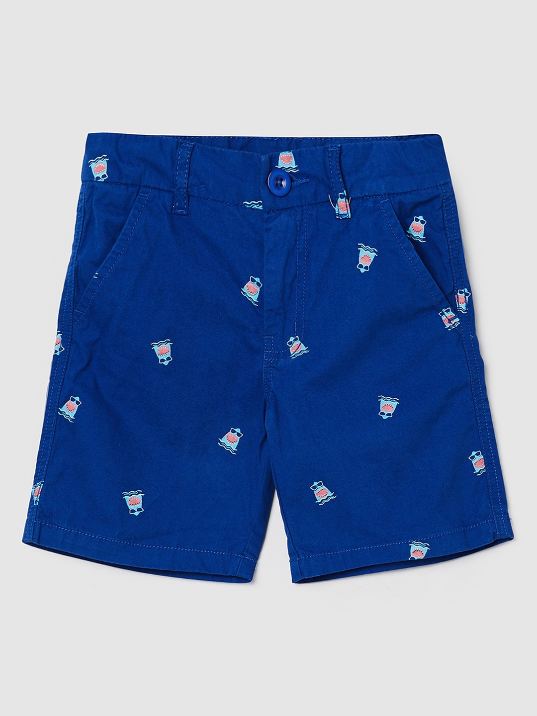 

max Boys Blue Conversational Printed Shorts