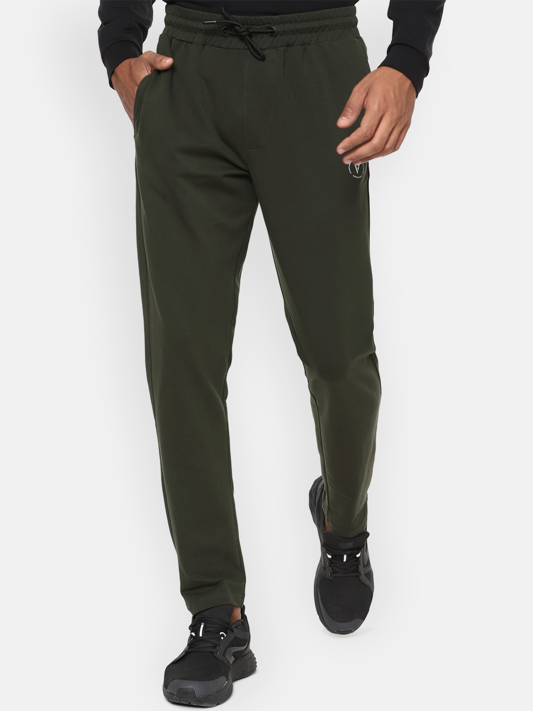 

Van Heusen Flex Men Solid Cotton Yoga Track Pants, Olive
