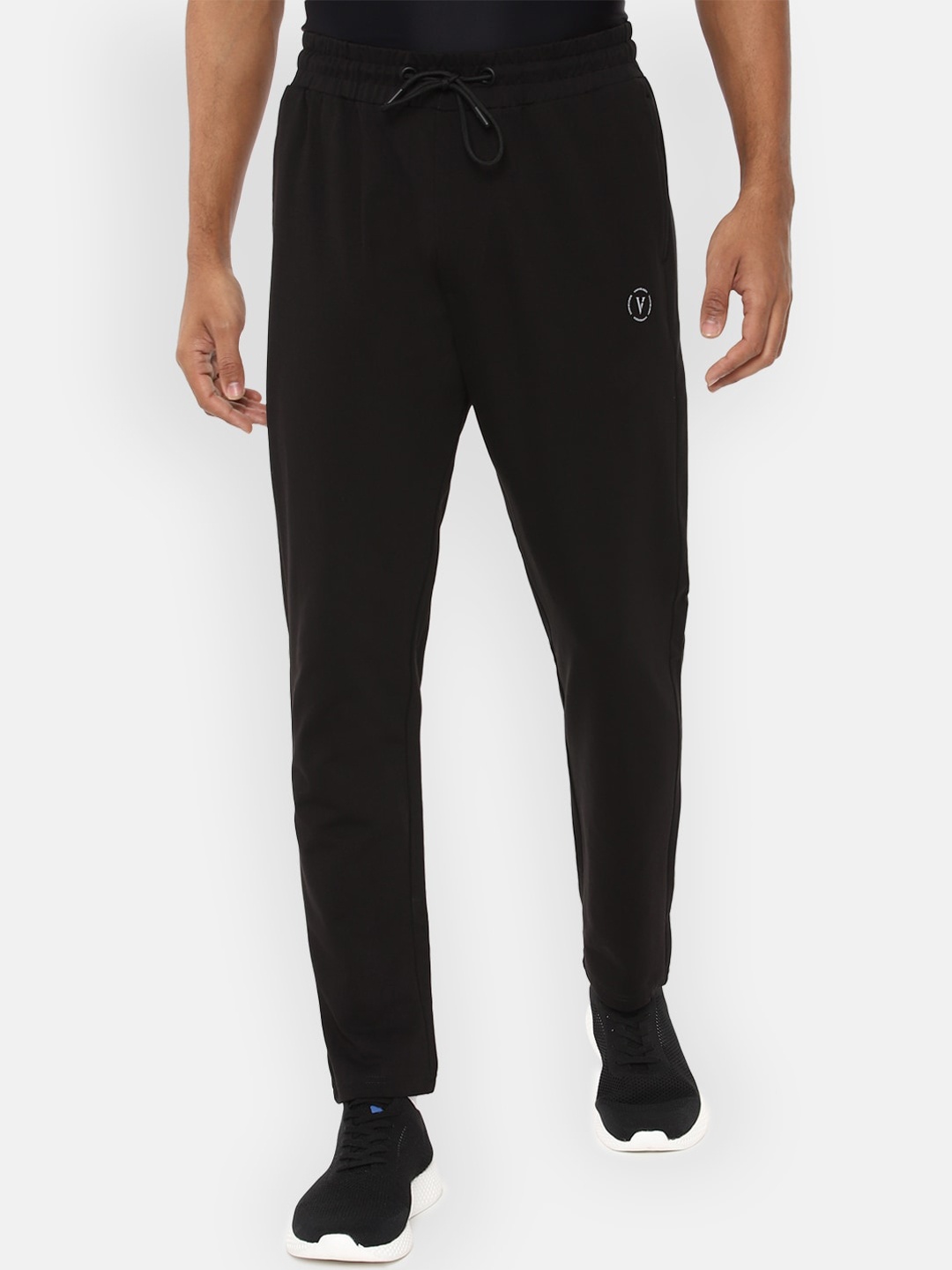 

Van Heusen Flex Men Black Solid Slim-Fit Track Pants