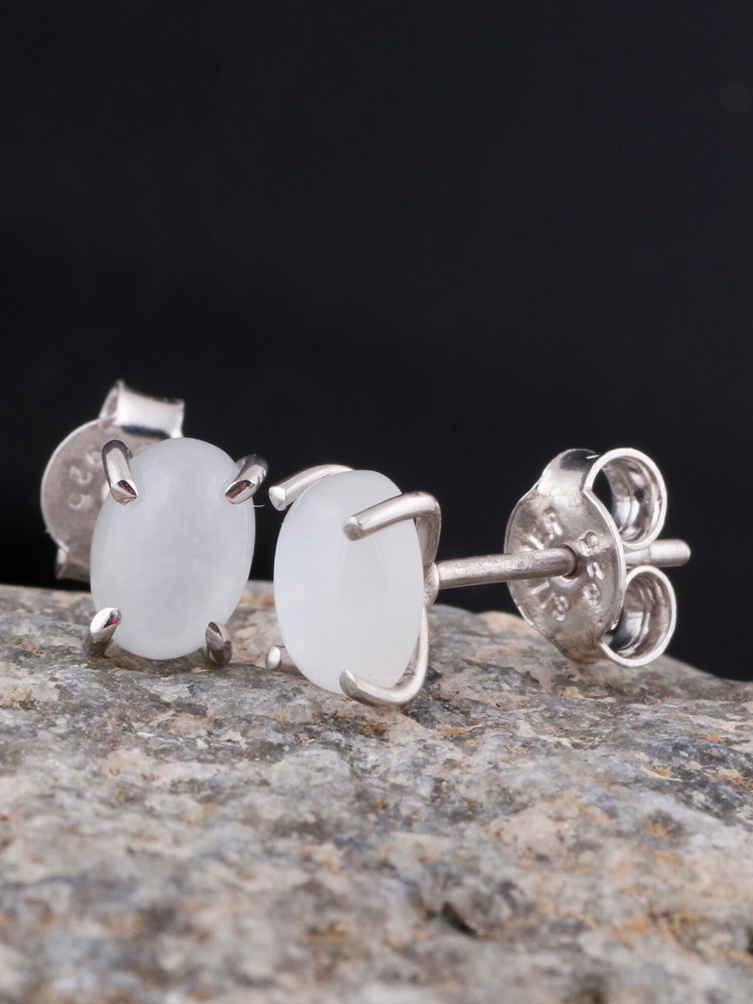 

Silgo Silver-Toned Contemporary Studs Earrings