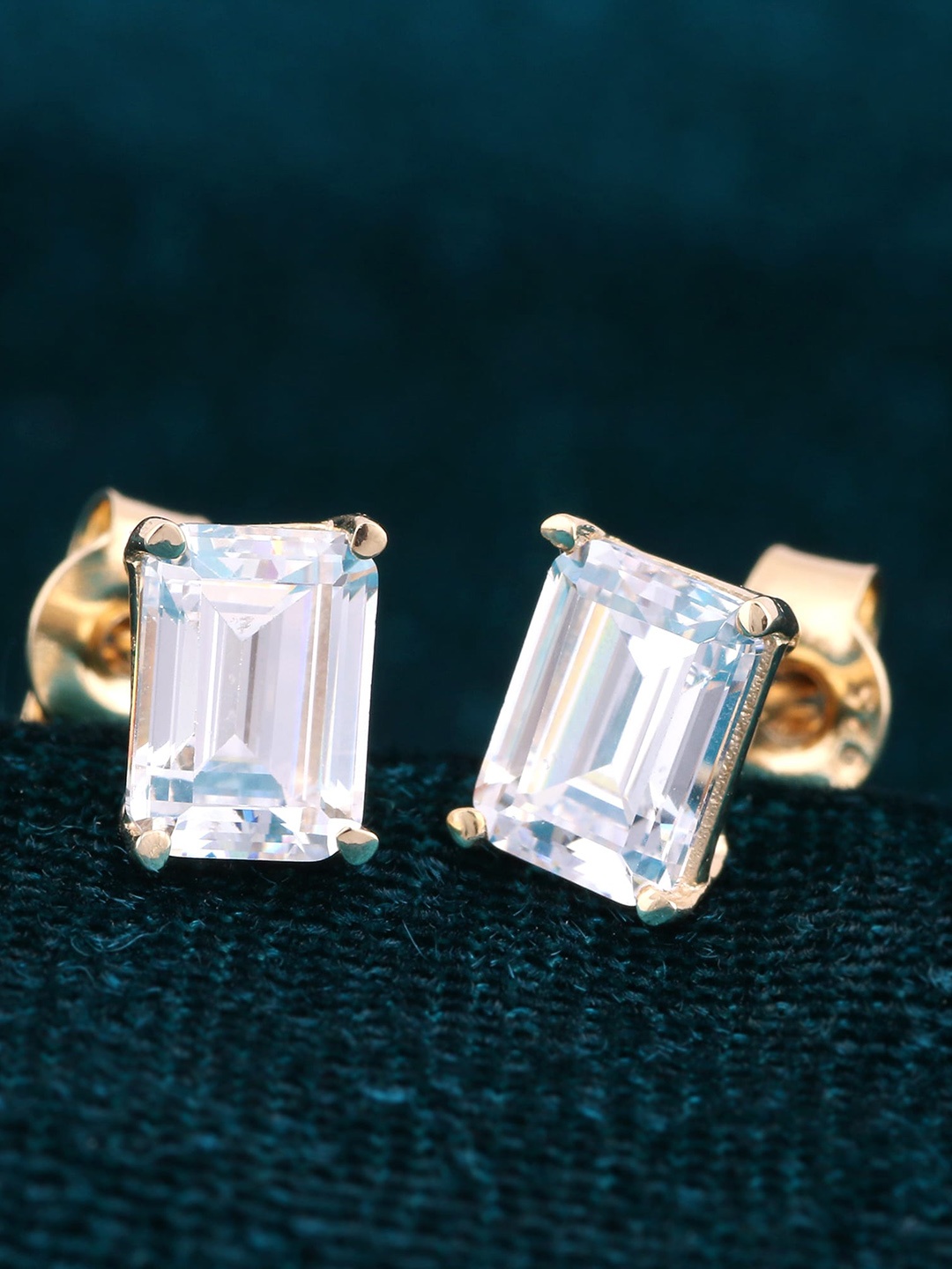 

Silgo Gold-Toned Contemporary Studs Earrings