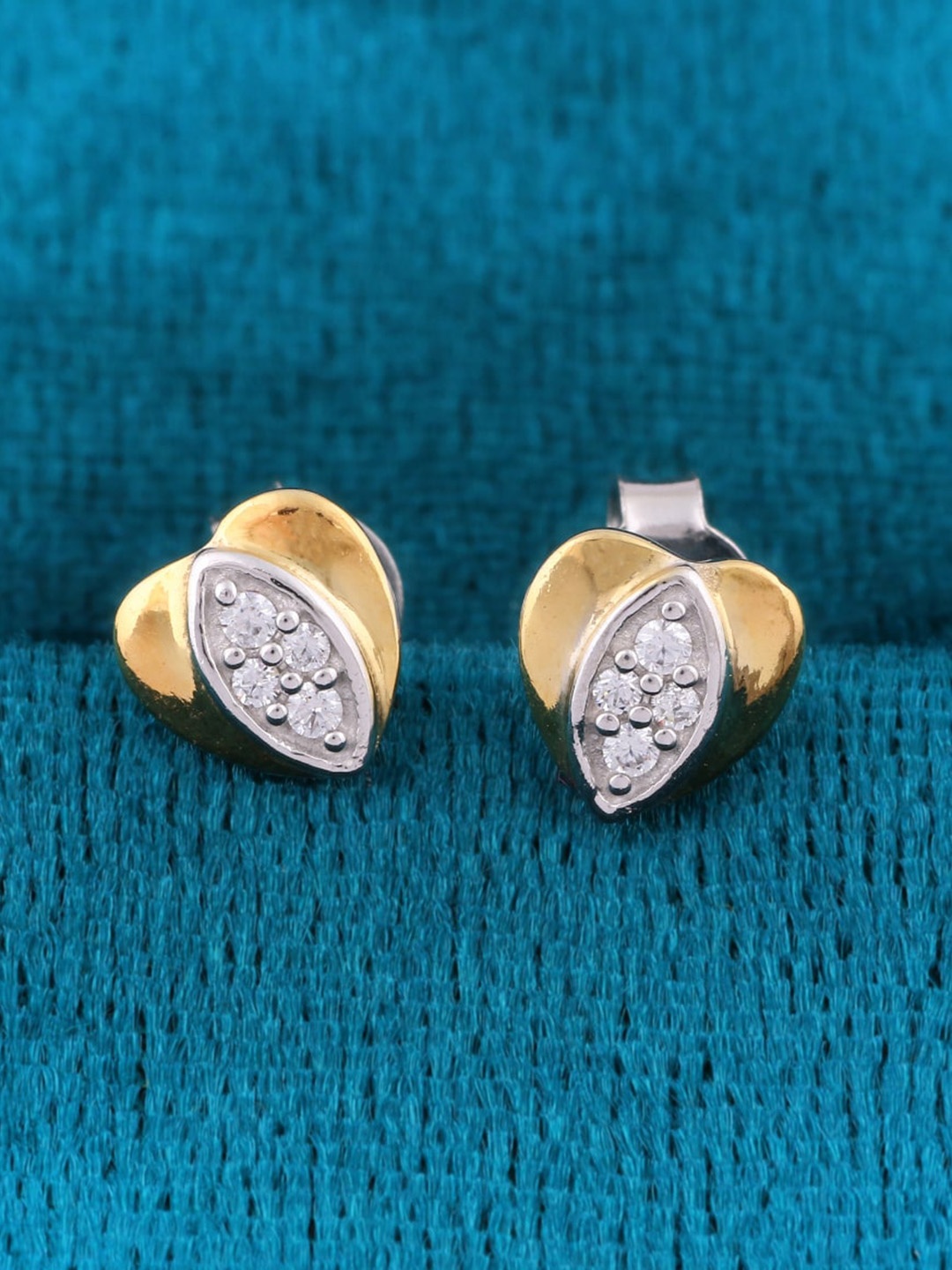 

Silgo Gold-Toned Contemporary Studs Earrings