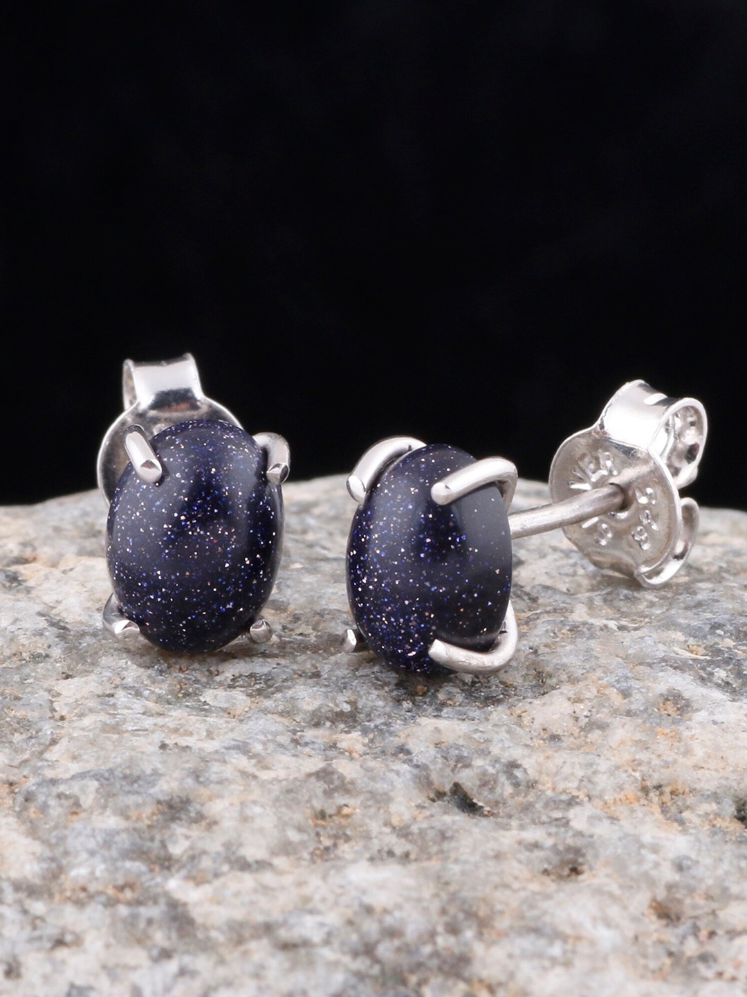 

Silgo Silver-Toned Contemporary Studs Earrings