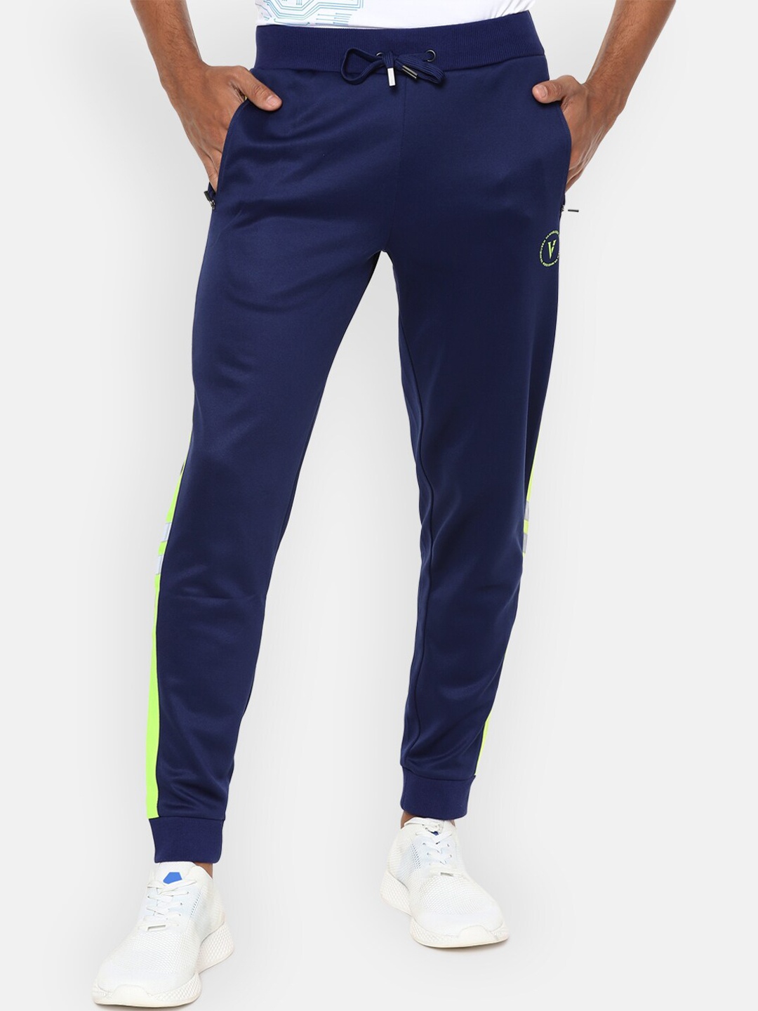 

Van Heusen Men Navy Blue Solid Sports Track Pants