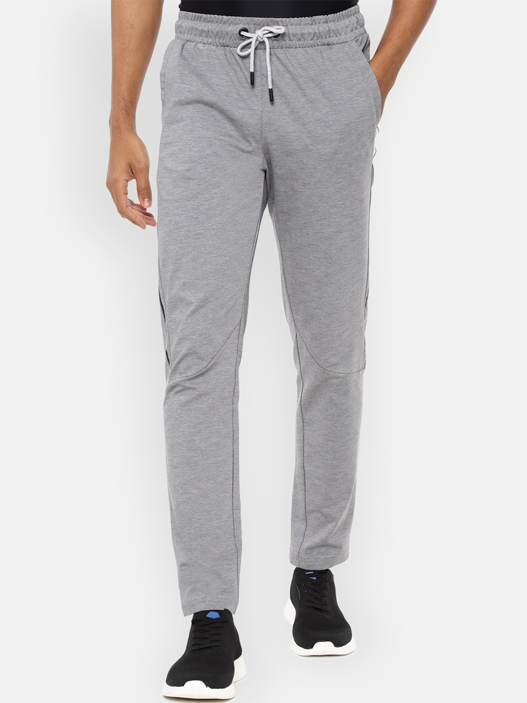 

Van Heusen Flex Men Grey Solid Slim-Fit Track Pants