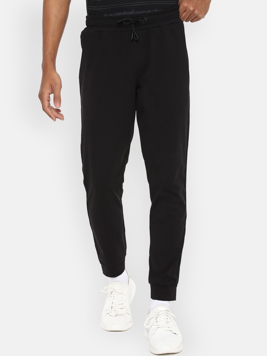 

Van Heusen Flex Men Black Solid Slim-Fit Joggers