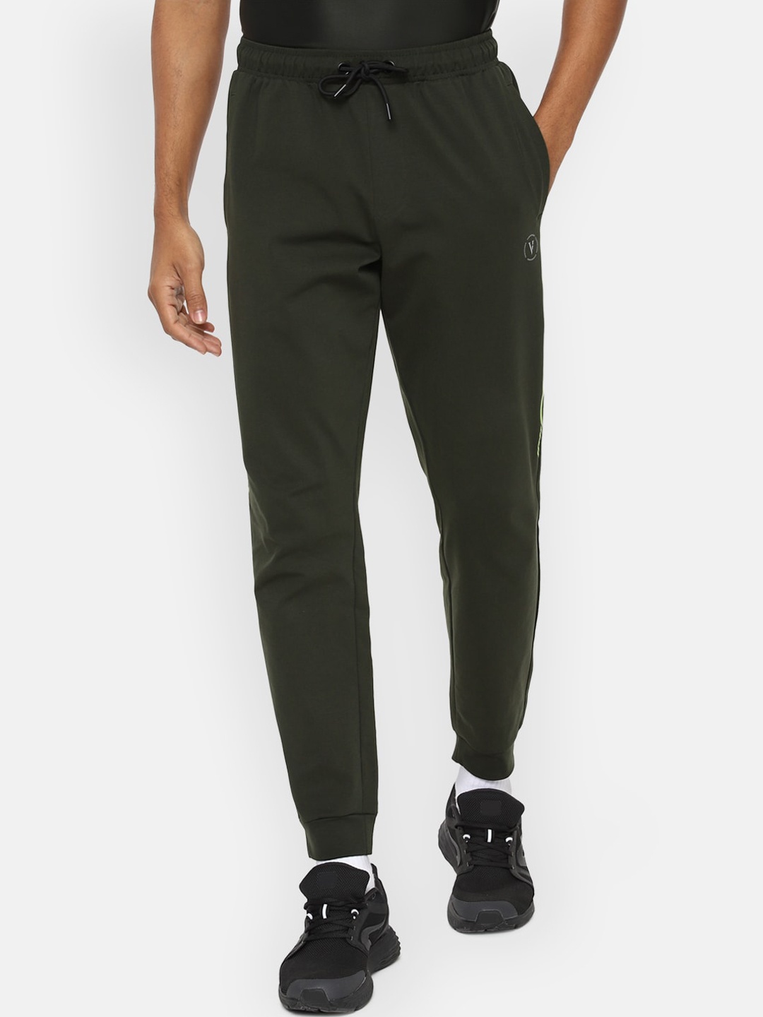 

Van Heusen Flex Men Solid Slim-Fit Running Joggers, Olive