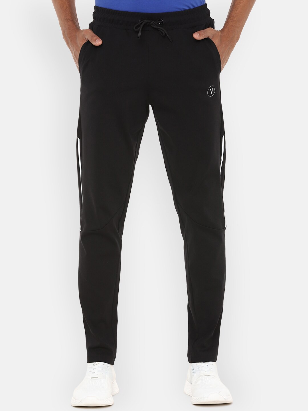 

Van Heusen Flex Men Black Solid Track Pants