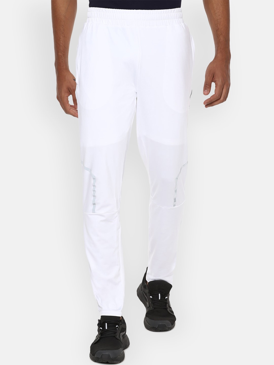 

Van Heusen Men White Solid Slim-Fit Track Pants