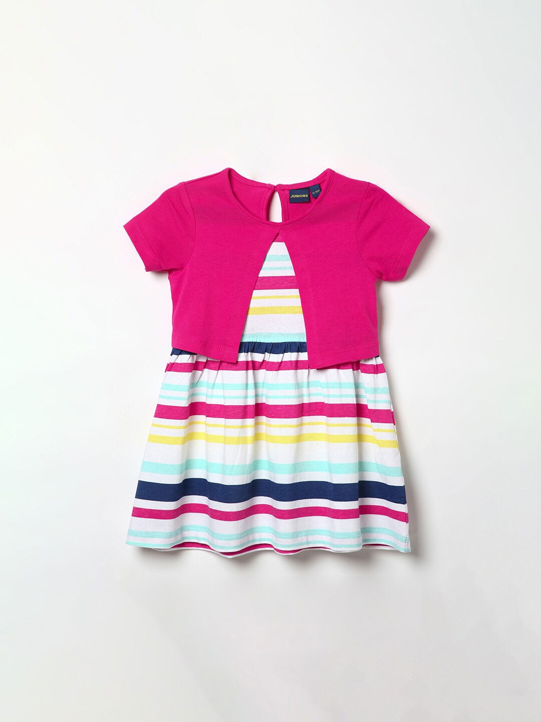 

Juniors by Lifestyle Multicoloured Striped Dress, Multi