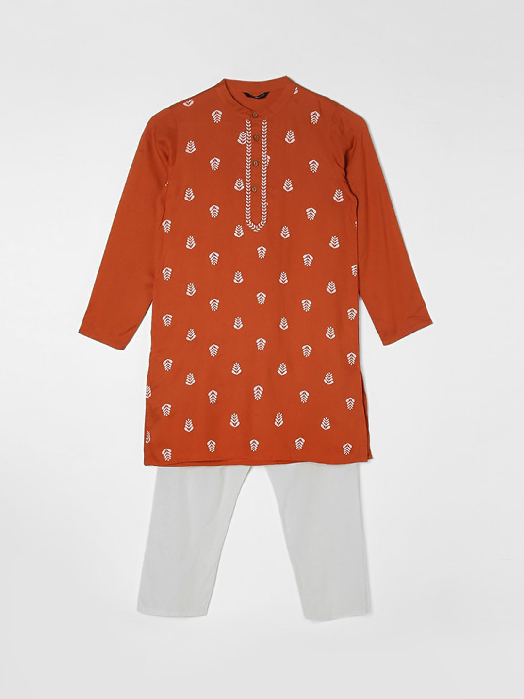 

Melange by Lifestyle Boys Brown Printed Kurta with Pyjamas