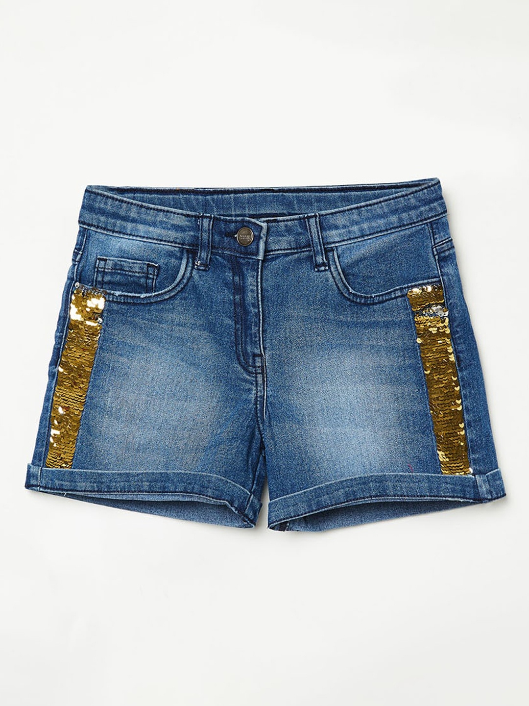 

Fame Forever by Lifestyle Girls Blue Washed Denim Shorts