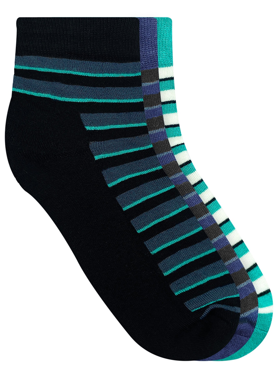 

Heelium Men Pack of 3 Bamboo Super Soft & Odour-Free Breathable Quater-Length Socks, Black