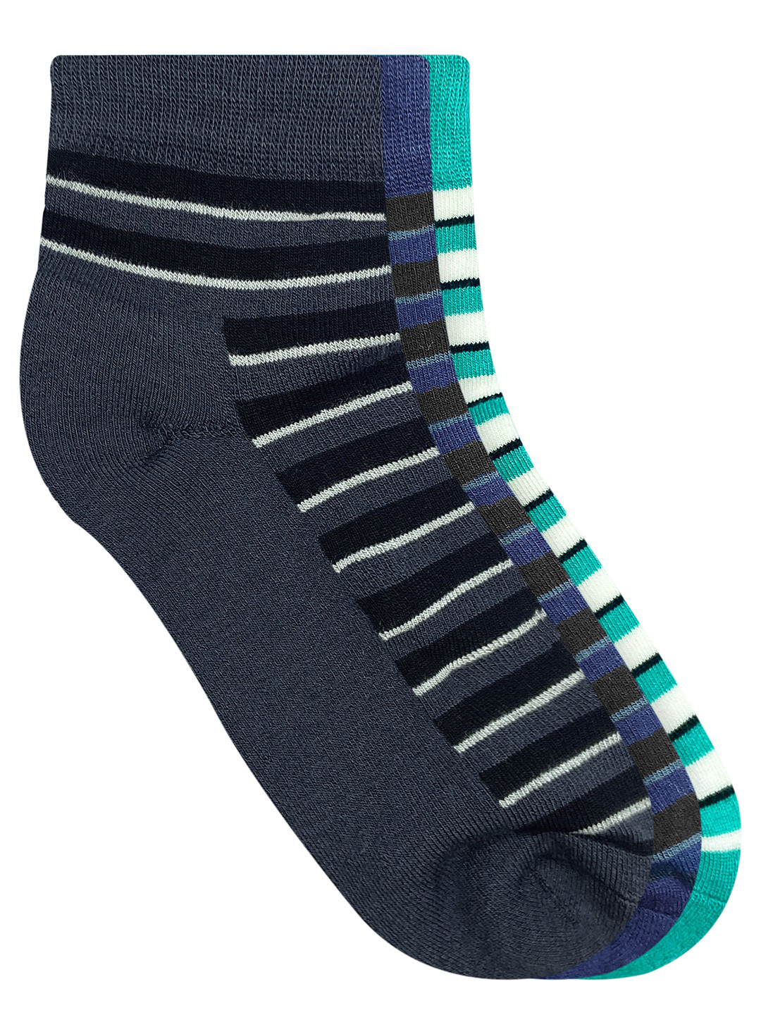 

Heelium Men Pack of 3 Bamboo Super Soft & Odour-Free Breathable Quater-Length Socks, Grey