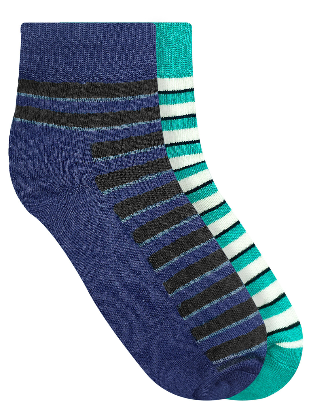 

Heelium Men Pack of 2 Bamboo Super Soft & Odour-Free Breathable Quater-Length Socks, Teal