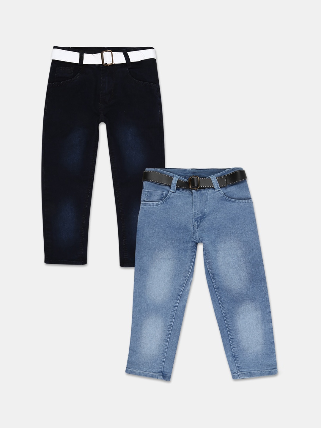 

V-Mart Boys Blue Slash Knee Light Fade Stretchable Jeans
