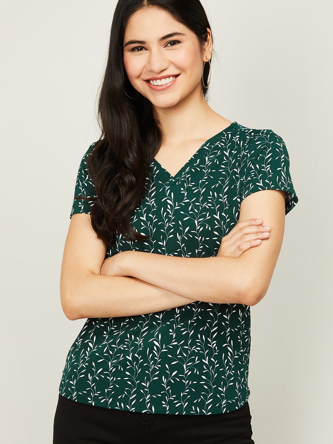 

Bossini Green Print Top