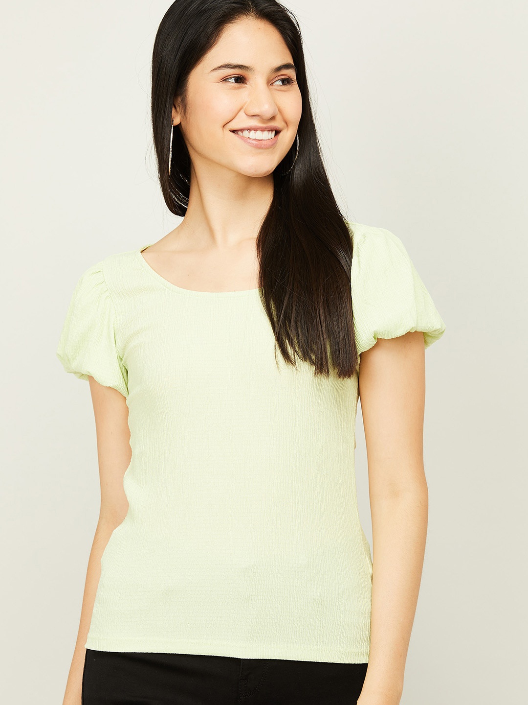 

CODE by Lifestyle Fluorescent Green Solid Top