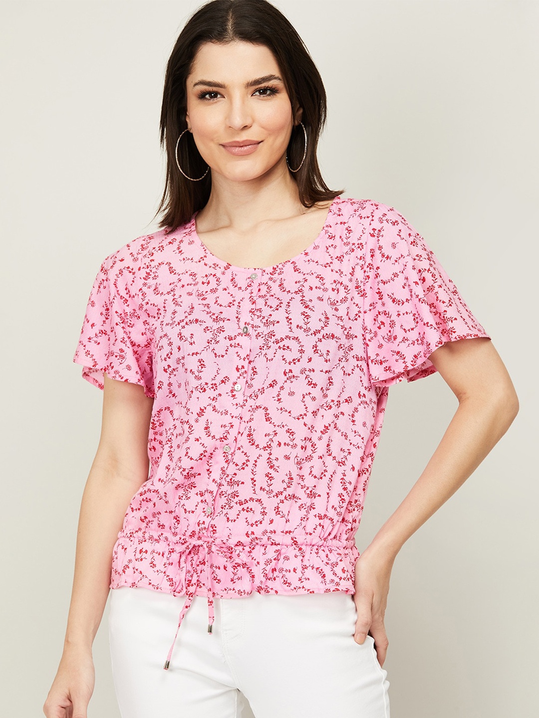 

Fame Forever by Lifestyle Pink Floral Print Top