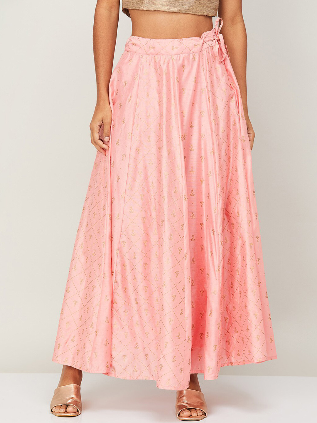 

Melange by Lifestyle Women Pink Printed Maxi Skirts
