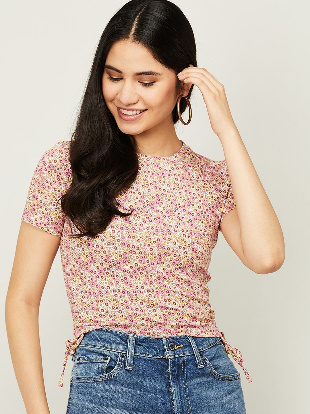 

Ginger by Lifestyle Purple Floral Print Top