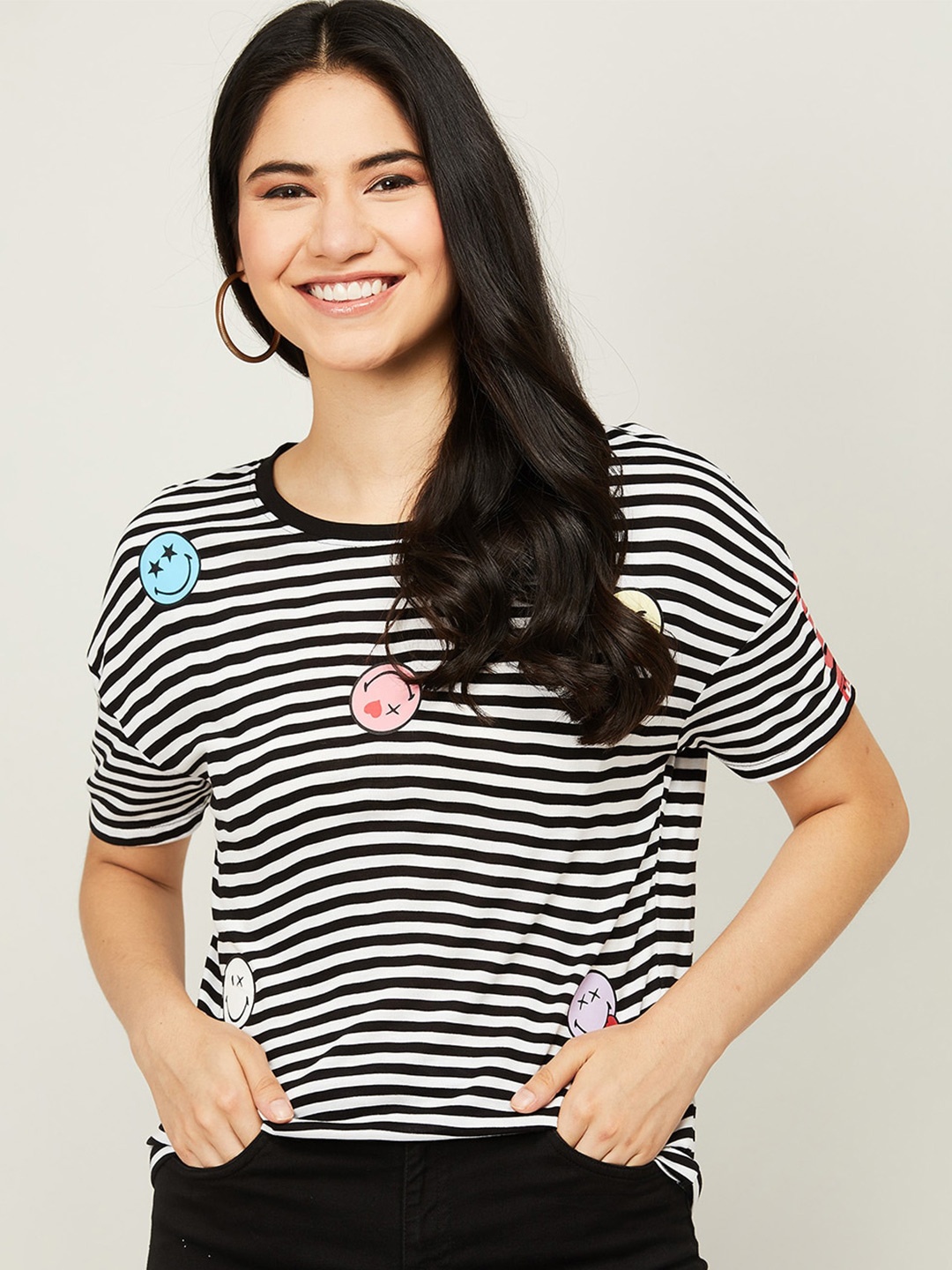 

SmileyWorld Multicoloured Striped Top, Multi