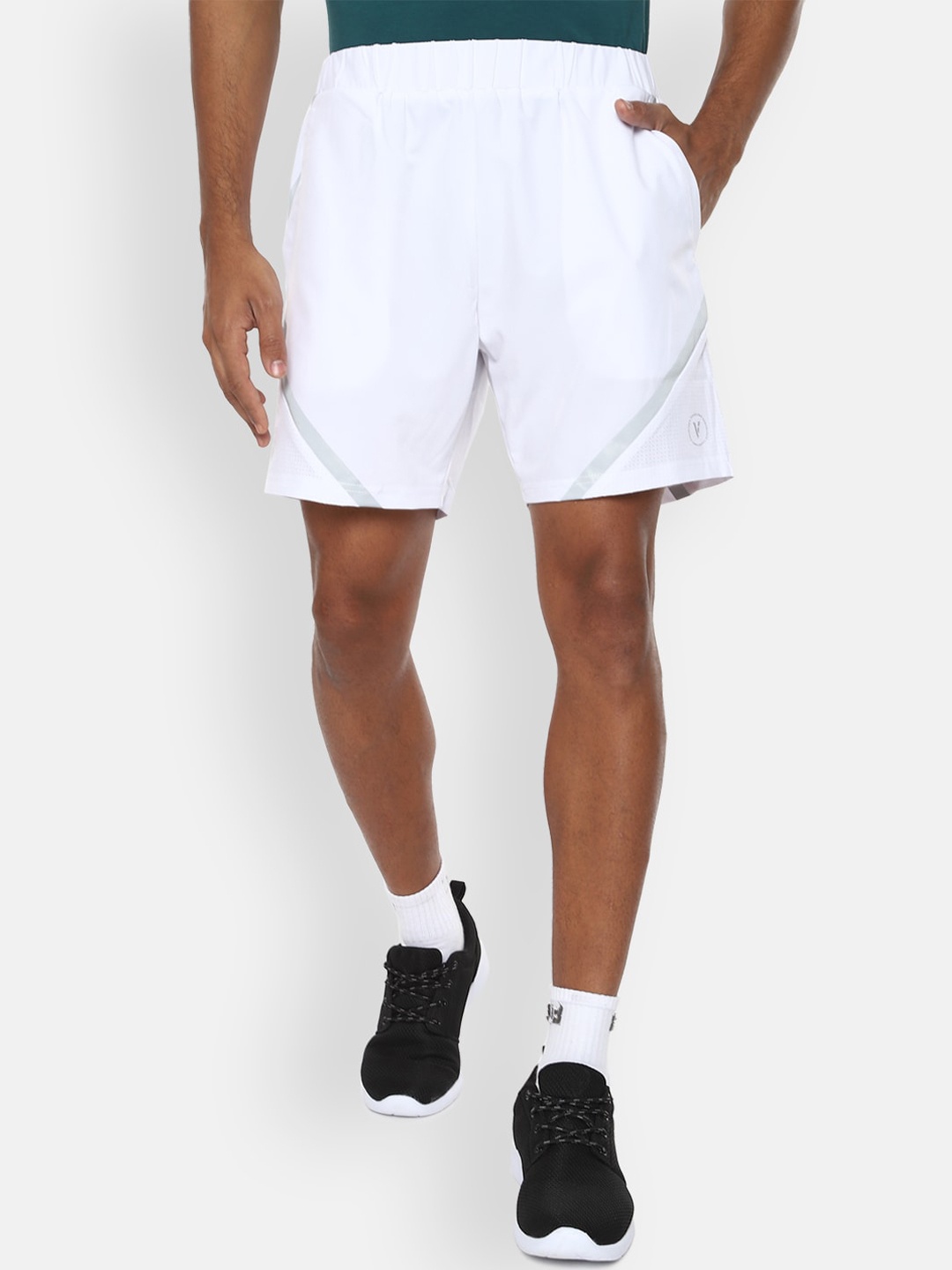 Van Heusen Flex Men Cycling Sports Shorts, White