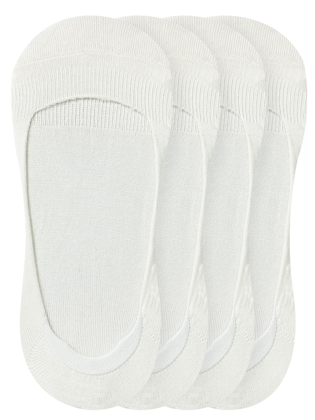 

Heelium Women Pack of 4 Odour Free Breathable Low Cut Bamboo No Show Socks, White